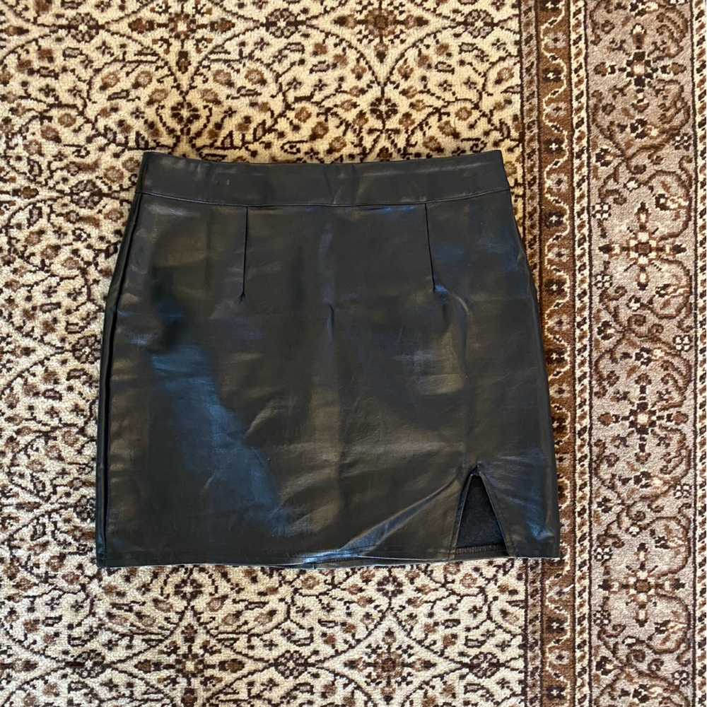 Faux Leather Mini Skirt